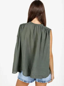 Solada Camicia donna smanicata in cotone - militare