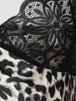 Solada Canotta intima leopardata con pizzo