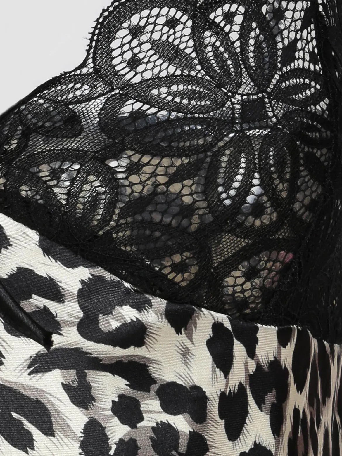 Solada Canotta intima leopardata con pizzo