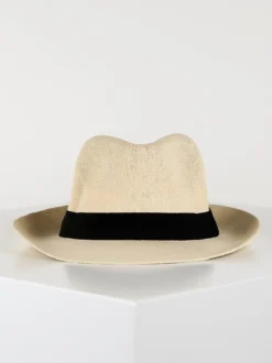 Solada Cappello panama di carta con nastro