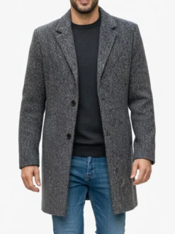 Solada Cappotto classico da uomo effetto lana