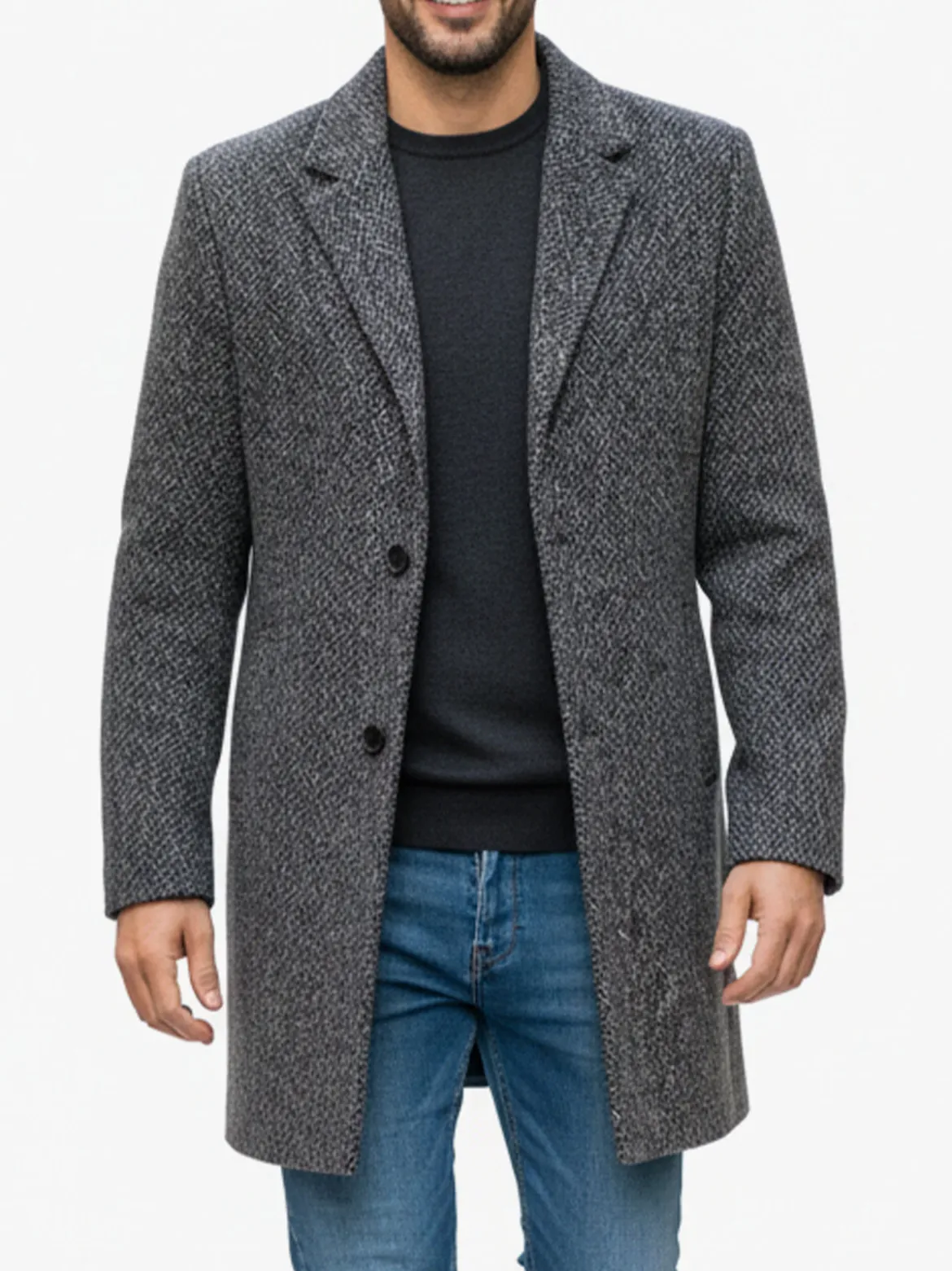 Solada Cappotto classico da uomo effetto lana
