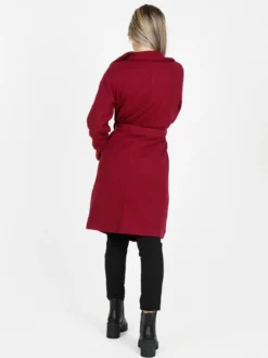 Solada Cappotto donna con cintura e bottoni a doppiopetto