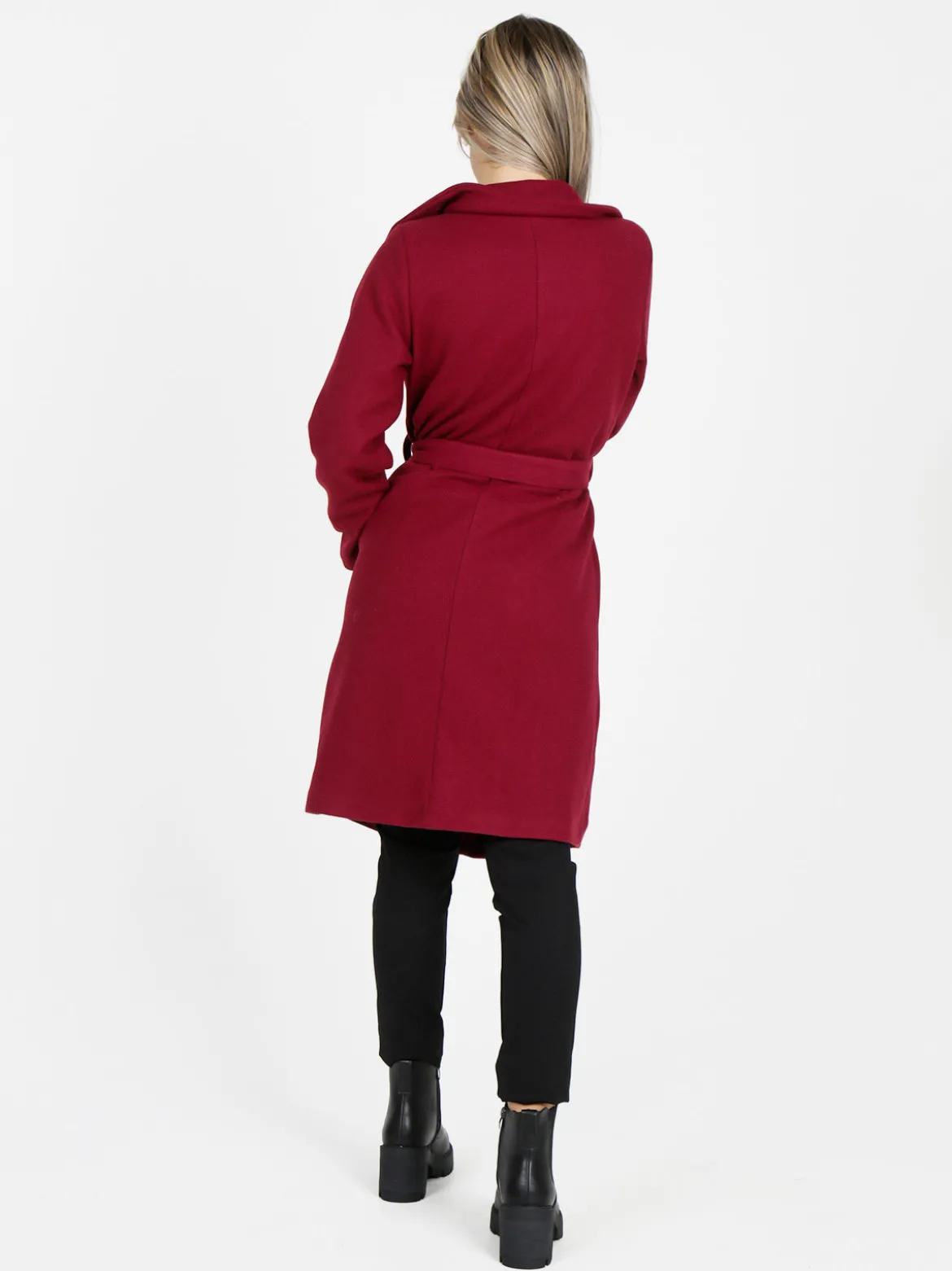 Solada Cappotto donna con cintura e bottoni a doppiopetto