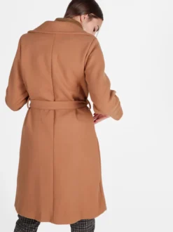 Solada Cappotto donna con cintura e bottoni a doppiopetto