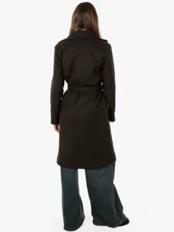 Solada Cappotto donna midi a doppiopetto - moro