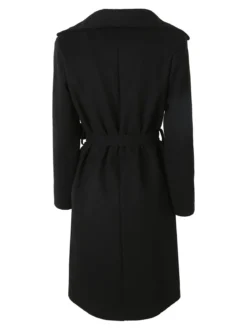 Solada Cappotto donna midi a doppiopetto - nero