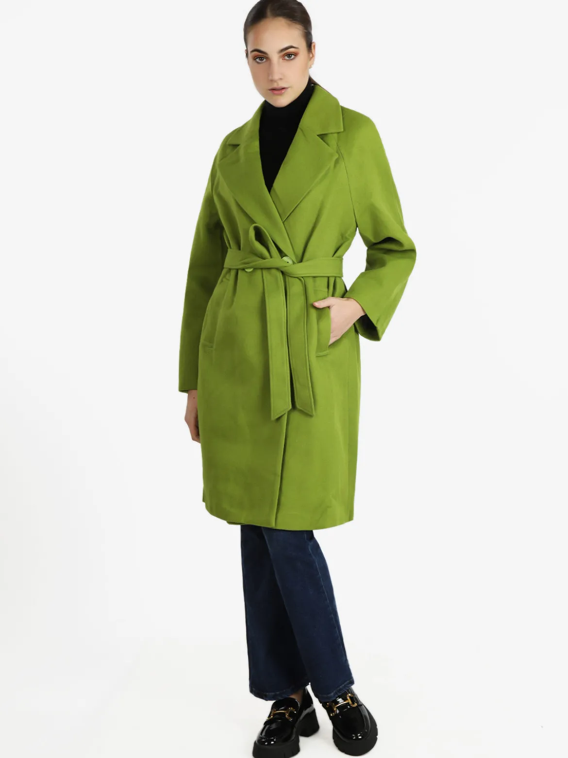 Solada Cappotto doppiopetto da donna con cintura