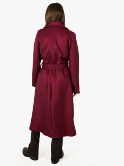 Solada Cappotto lungo da donna a doppiopetto - bordeaux
