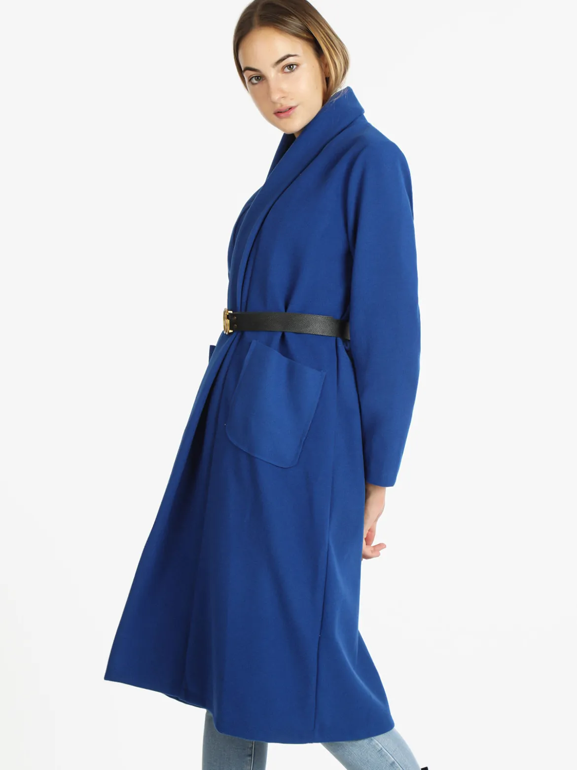 Solada Cappotto lungo da donna aperto con cintura
