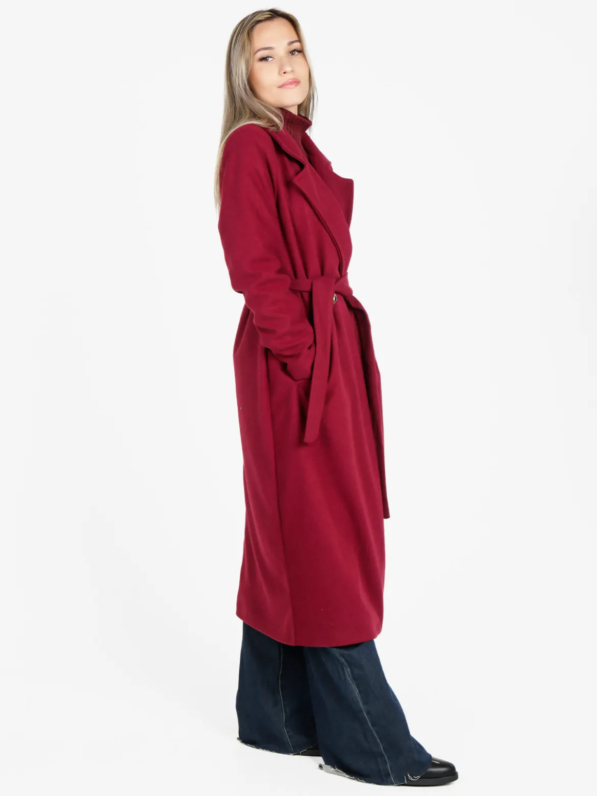 Solada Cappotto lungo da donna con chiusura doppiopetto