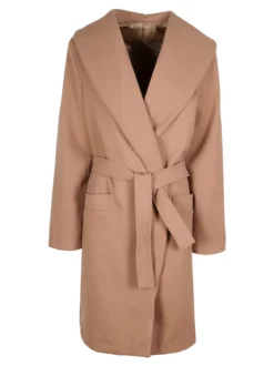 Solada Cappotto lungo da donna con cintura da annodare