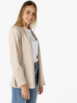 Solada Cardigan donna aperto a maniche lunghe - beige
