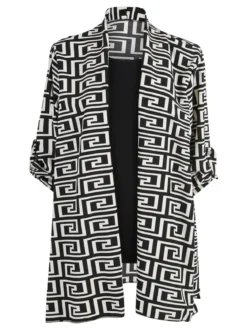 Solada Cardigan donna con stampe e top - bianco