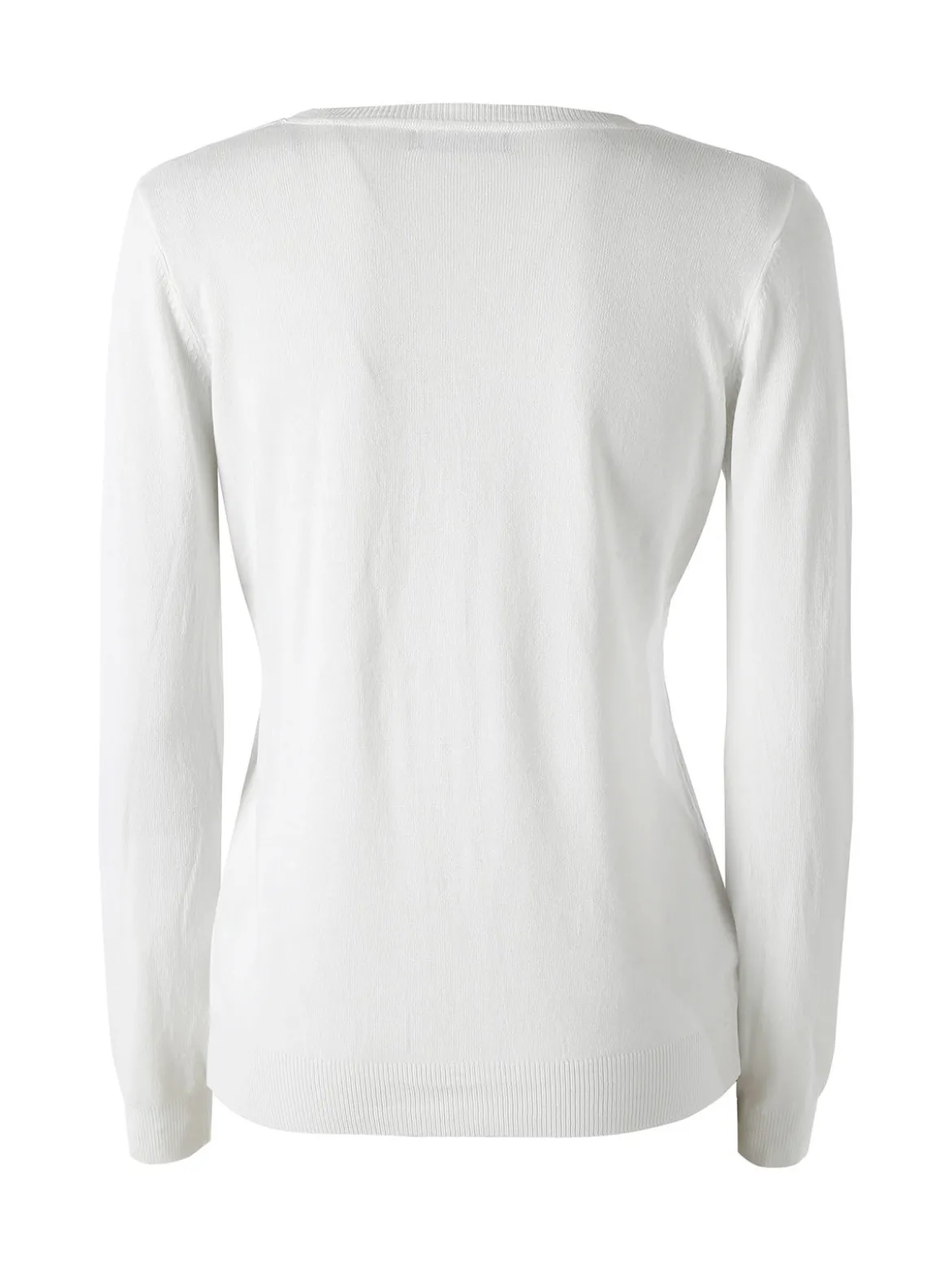 Solada Cardigan donna in maglia con bottoni - bianco