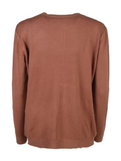 Solada Cardigan donna in maglia con bottoni - cuoio