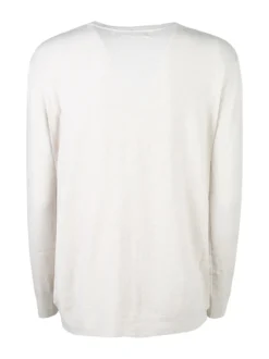 Solada Cardigan girocollo da donna in maglia - panna