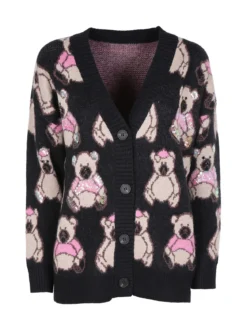 Solada Cardigan in maglia oversize da donna stampa orsacchiotti