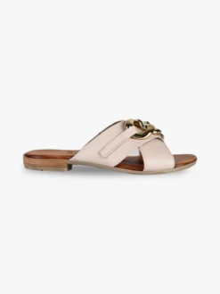 Solada Ciabatte in pelle donna con catena