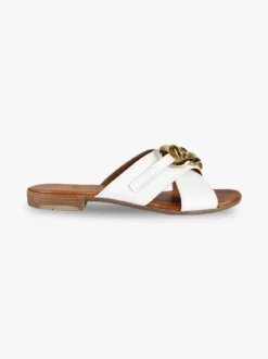 Solada Ciabatte in pelle donna con catena