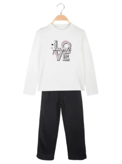 Solada Completo 2 pezzi da bambina con maglia a lupetto