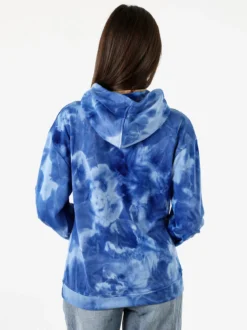 Solada Felpa colorata da donna oversize con cappuccio - blu
