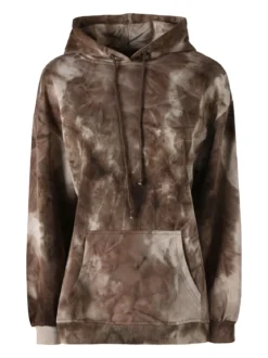 Solada Felpa colorata da donna oversize con cappuccio - marrone