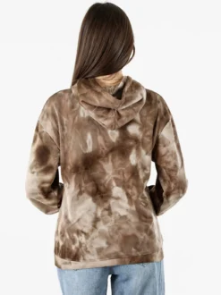 Solada Felpa colorata da donna oversize con cappuccio - marrone