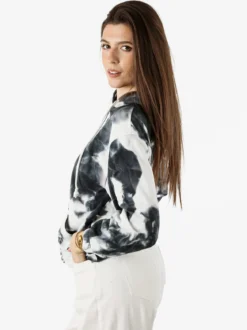 Solada Felpa colorata da donna oversize con cappuccio - nero