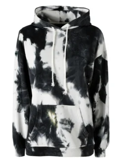 Solada Felpa colorata da donna oversize con cappuccio - nero