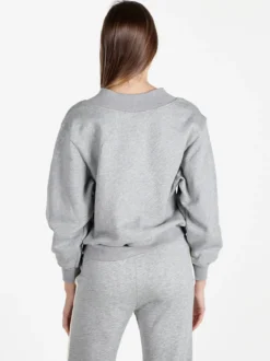 Solada Felpa cropped da donna con scollo a V