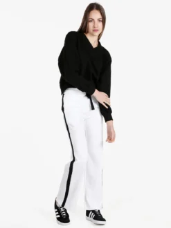 Solada Felpa cropped da donna con scollo a V