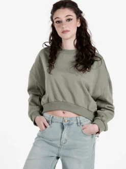 Solada Felpa cropped da donna oversize
