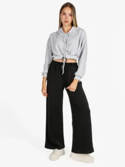 Solada Felpa donna cropped oversize con cappuccio