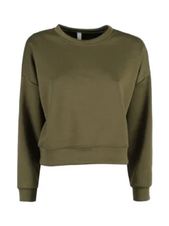 Solada Felpa donna oversize girocollo - militare