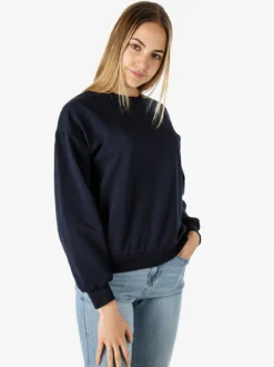Solada Felpa girocollo da donna in cotone - blu scuro
