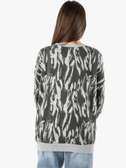 Solada Felpa oversize da donna con stampe - grigio