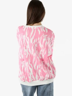 Solada Felpa oversize da donna con stampe - rosa