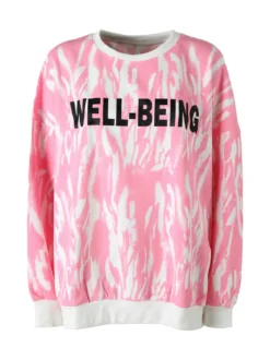 Solada Felpa oversize da donna con stampe - rosa