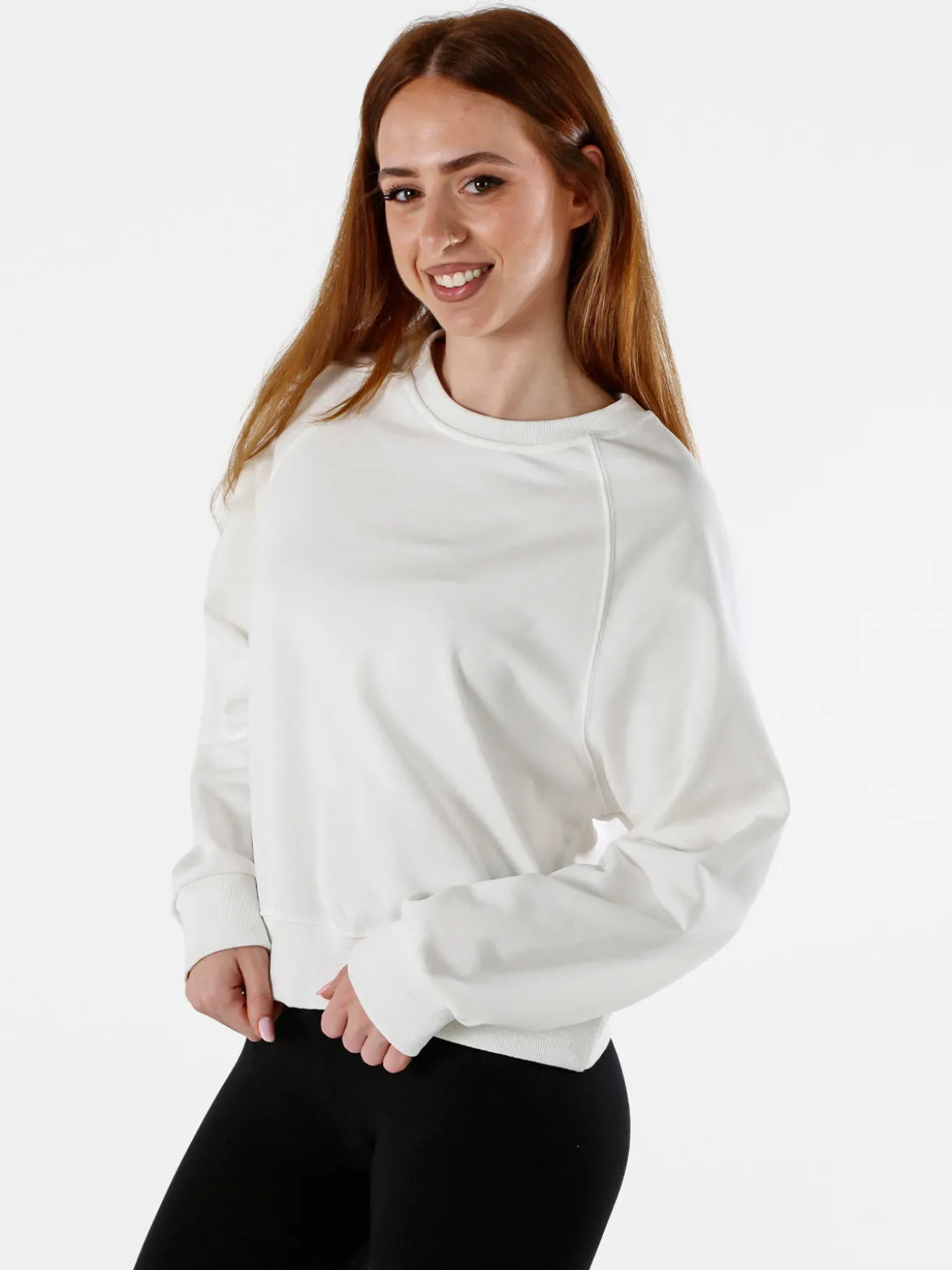 Solada Felpa oversize da donna in cotone - bianco