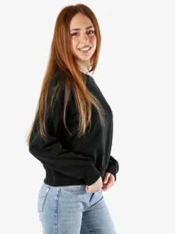 Solada Felpa oversize da donna in cotone - nero