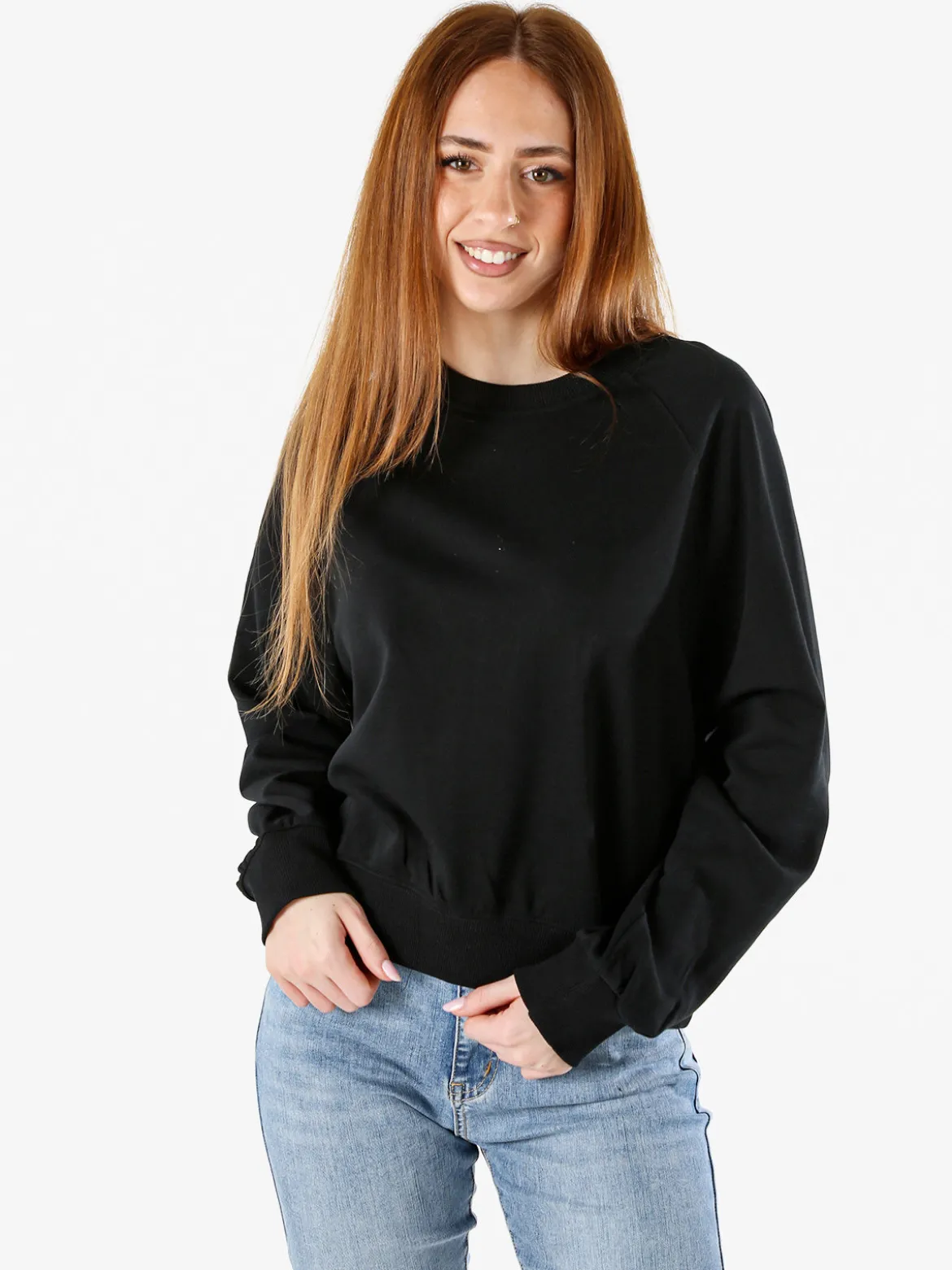 Solada Felpa oversize da donna in cotone - nero