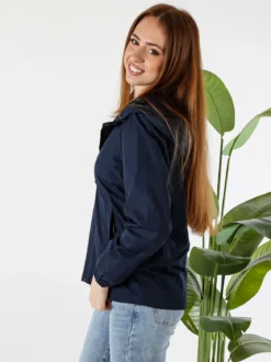 Solada Giacca a vento da donna con cappuccio - blu scuro