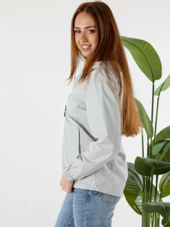 Solada Giacca a vento da donna con cappuccio - ghiaccio