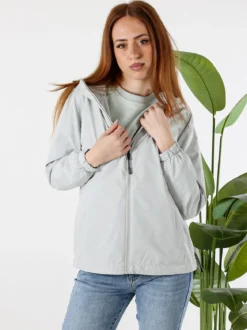 Solada Giacca a vento da donna con cappuccio - ghiaccio