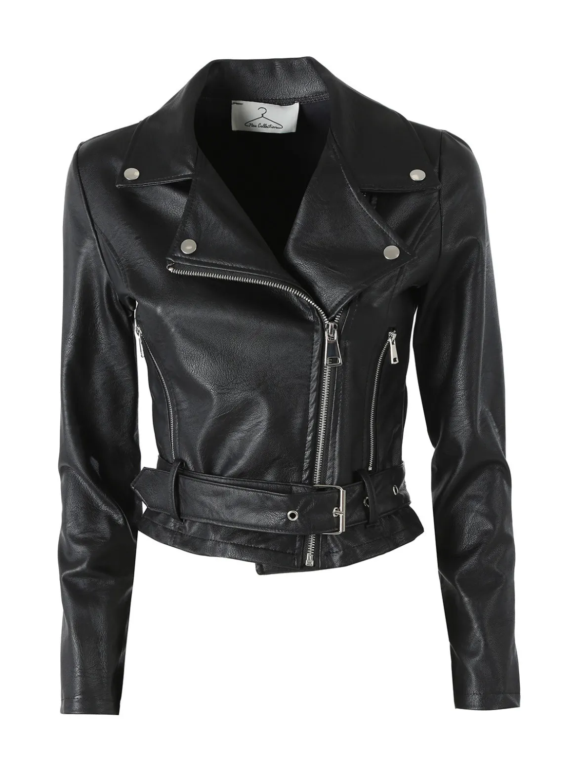Solada Giacca biker da donna in ecopelle - nero