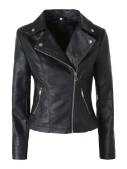 Solada Giacca da donna biker in ecopelle - nero