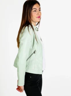 Solada Giacca donna in ecopelle con zip