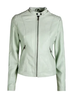 Solada Giacca donna in ecopelle con zip