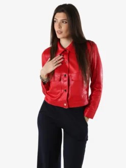 Solada Giacca donna leggera con bottoni - rosso